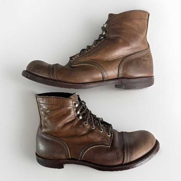 Size 10D - Red Wing Iron Ranger 8111 Boots Made in USA, Amber Harness, Cork Sole - Picture 2 of 10